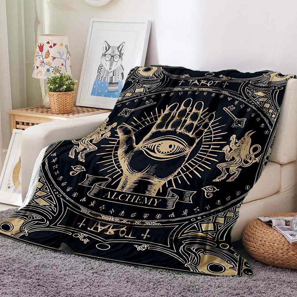 Tarot Alchemy Flannel Blanket Throw Blanket Soft Warm Sofa Bed Camping Car home Decor Unique Christmas Gift C9302576
