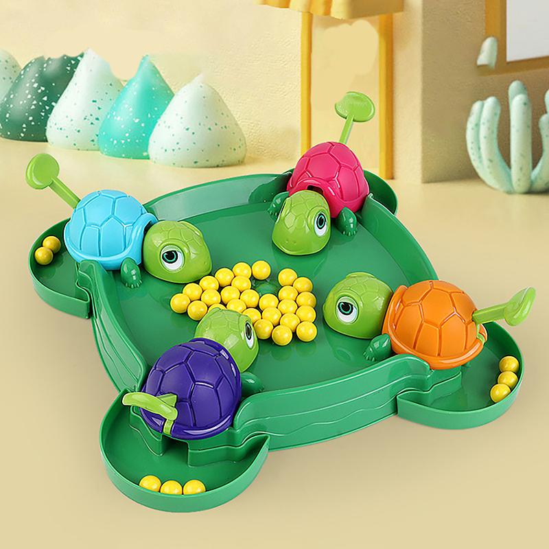 1 Set Children Gifts Hungry Turtle Board Games Turtle Snatching Bean Ball Table Game Kids Educational Toys Family Party Games