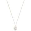 Ozel Silver925 Fresh Water Pearl Shell Pendant Necklace PS166N
