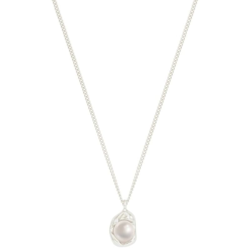 Ozel Silver925 Fresh Water Pearl Shell Pendant Necklace PS166N