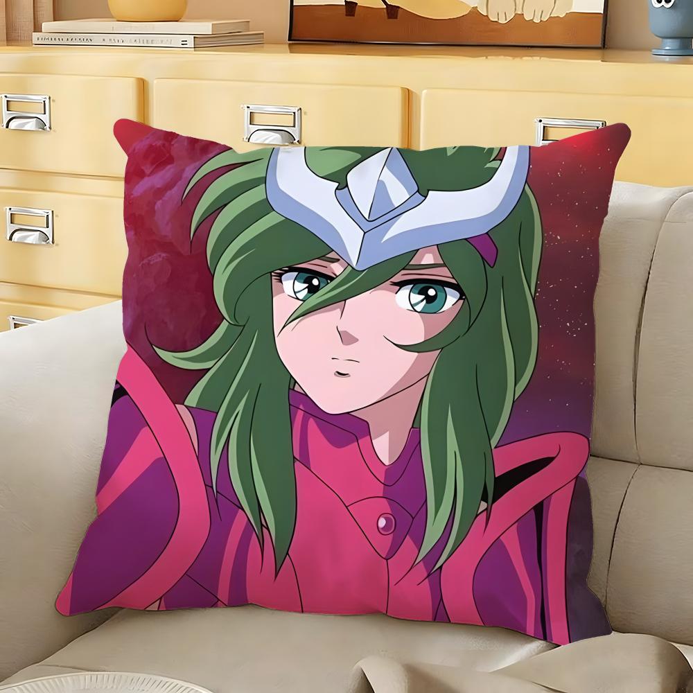 Anime SSaint SSeiya Cushion Cover Soft Durable Reversible Pillow Cover Home Car MultiScene Daily Comfort Pillowcase