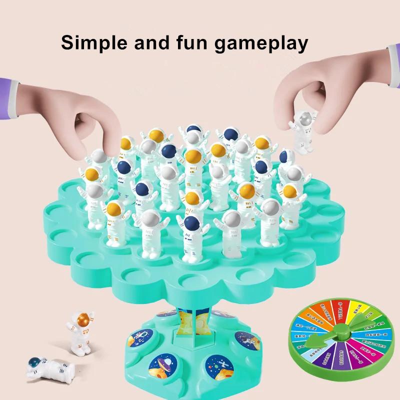 Игрушка-дерево с изображением космонавта, детские развивающие математические игрушки Монтессори, балансировочная доска, настольные игры для взаимодействия родителей и детей