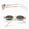 Y2k Rhinestone Sunglasses Bling Anti-Blue Light Spectacles Convenient Oval Women Sunglasses  Travel