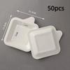 50Pcs Thickened Paper Plates Square Fruit Plate New Small Bowl Tray Set  Picnic Birthday Party