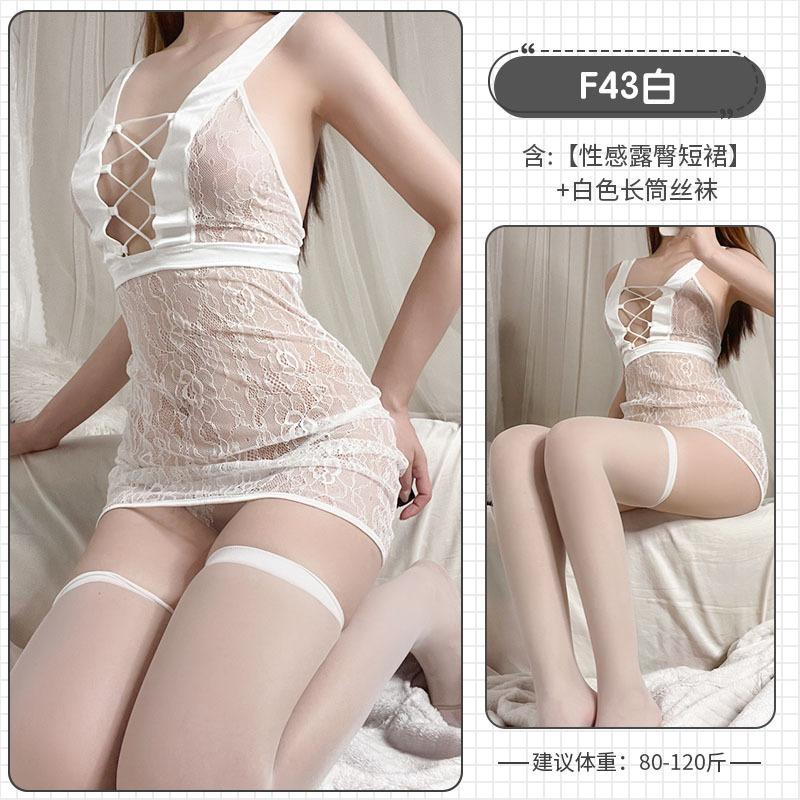 Кружевная юбка сексуальное нижнее белье подвязки сексуальное перекрестное кружево на шнуровке ночная сорочка перспектива соблазнение страсть чулки комплект