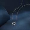 Серебряный кулон-кольцо 925 пробы для женщин Модное лаконичное колье-чокер Изысканные сверкающие украшения из кубического циркония