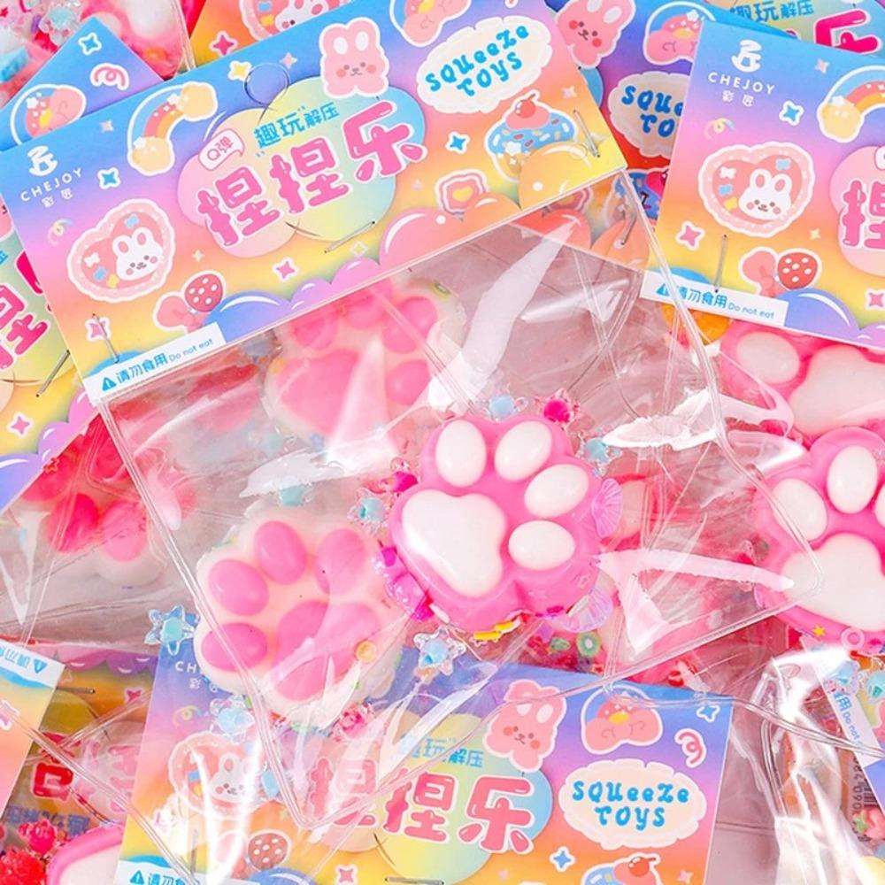 Sticky Pinching Cat Paw Cute Decompressing Toy Squeeze Cat Paw Toys  For Children Adults Gifts