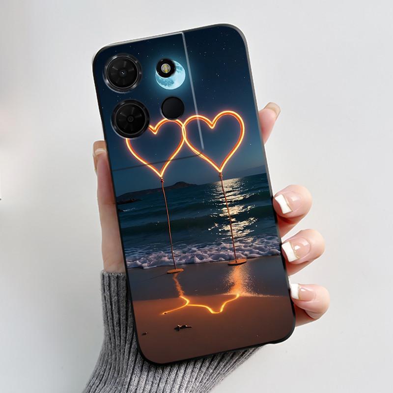 Shockproof Black Casing For TCL 503 Beautiful Aurora Snow Mountain Pattern Cover For K32 5G (T513W)/TCL K33 5G (T513Z) Soft Case