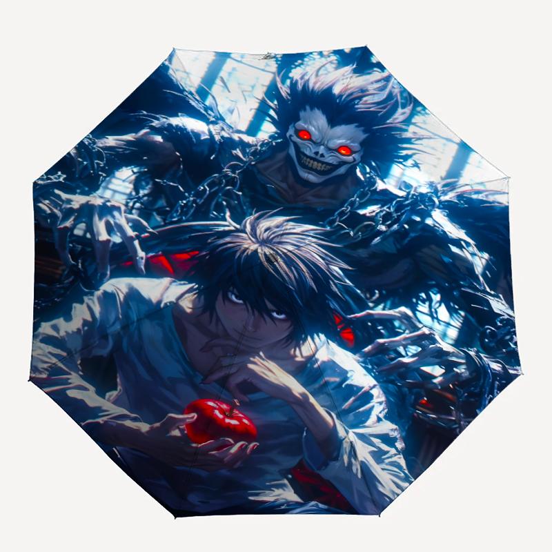 1 шт. Зонт D-Death Note 3, Защита от солнца и УФ-излучения. У него восемь прочных ребер для использования на открытом воздухе, и он идеально подходит в качестве праздничного подарка.
