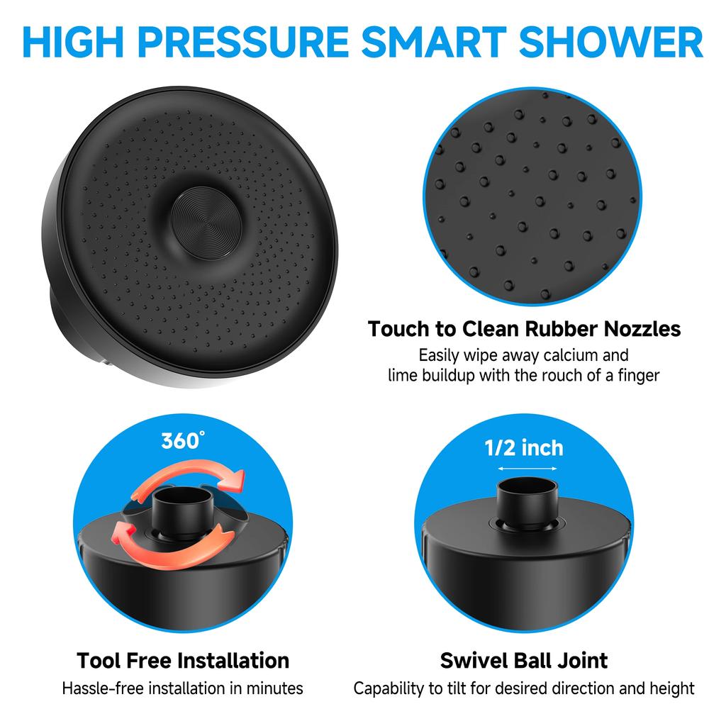 ФИЛЬТРИРОВАННАЯ ГОЛОВКА ДЛЯ ДУША, фильтр для душа высокого давления для более здоровых волос и кожи, уменьшает выпадение волос, защищает волосы, успокаивает сухую кожу