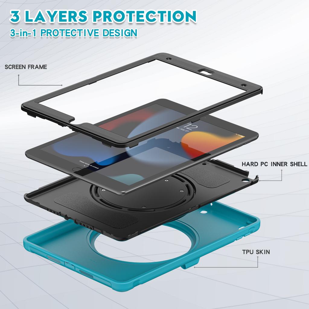 Case for IPad A16 2025 11th 10.9 2022 10th 10.2 7-8-9th Gen Air 3 2 1 Pro 10.5 9.7 2017 2018 Mini 5 4 360 Rotating Stand Cover