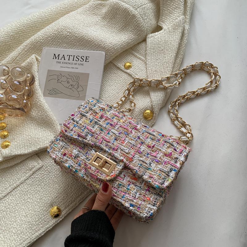 Women's Handbag, Small Fragrance Style, Popular Korean Version, Fashionable and Versatile Chain, Shoulder and Crossbody