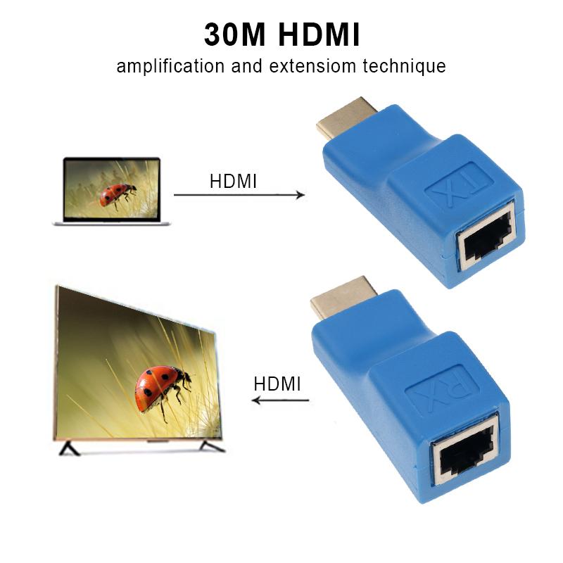 Для HDMI Extender 4k RJ45 Ports LAN Network Extension до 30 м по CAT5e / 6 UTP LAN Ethernet
