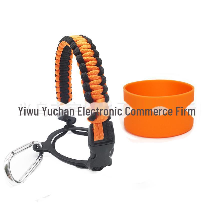 Top Thermos Cups with Silicone Non-Slip Sleeves, Hand-Woven Ropes, and Cup Handles