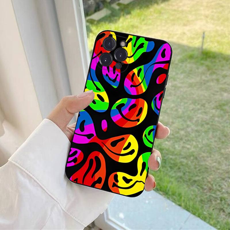 YNDFCNB забавный чехол для телефона с забавным смайликом для iPhone 6 7 8 Plus 11 12 13 14 Pro SE 2020 MAX Mini X XS XR задняя крышка принципиально