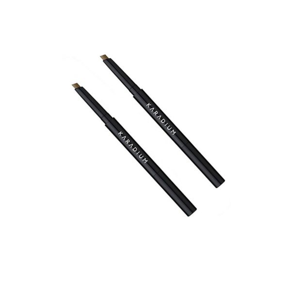Karadium Flat Eyebrow Auto Pencil No.02 Dark Brown 0.3g x 2ea Set Long-Lasting K-Beauty