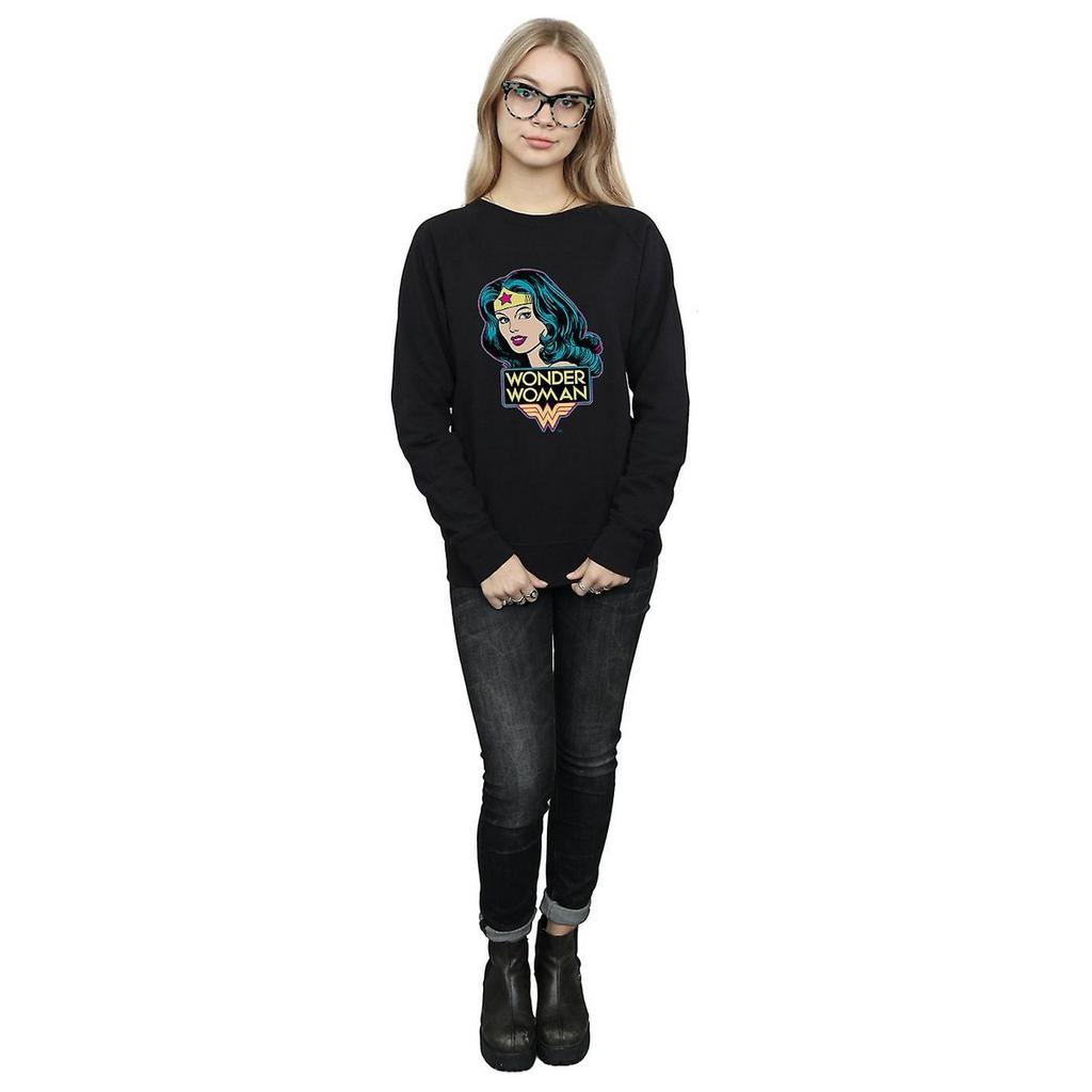 Wonder Woman Womens/Ladies Head Cotton Sweatshirt