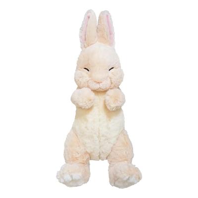 Плюшевая игрушка Sunlemon Hiza Usagi Suyasuya Бежевый кролик 17x14x36см Милый плюшевый зверек