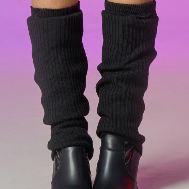 KOLEAT Зимние теплые гетры из настоящего трикотажа [Черные]