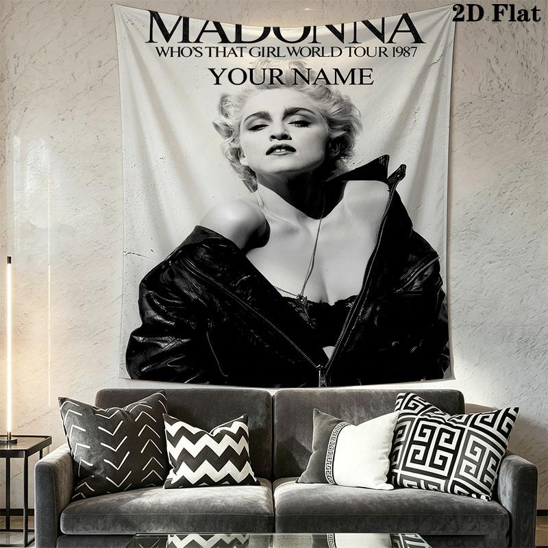 Custom Madonna Wall Hanging Printed Fabric Blanket Decorative Tapestries for Bedroom Living Room Home Decor