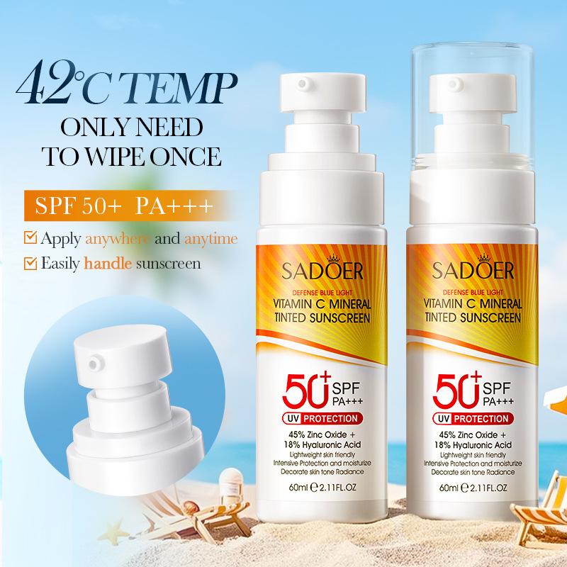 SADOER SPF 50+ PA+++ Солнцезащитный спрей с витамином С и минералами - 60 мл