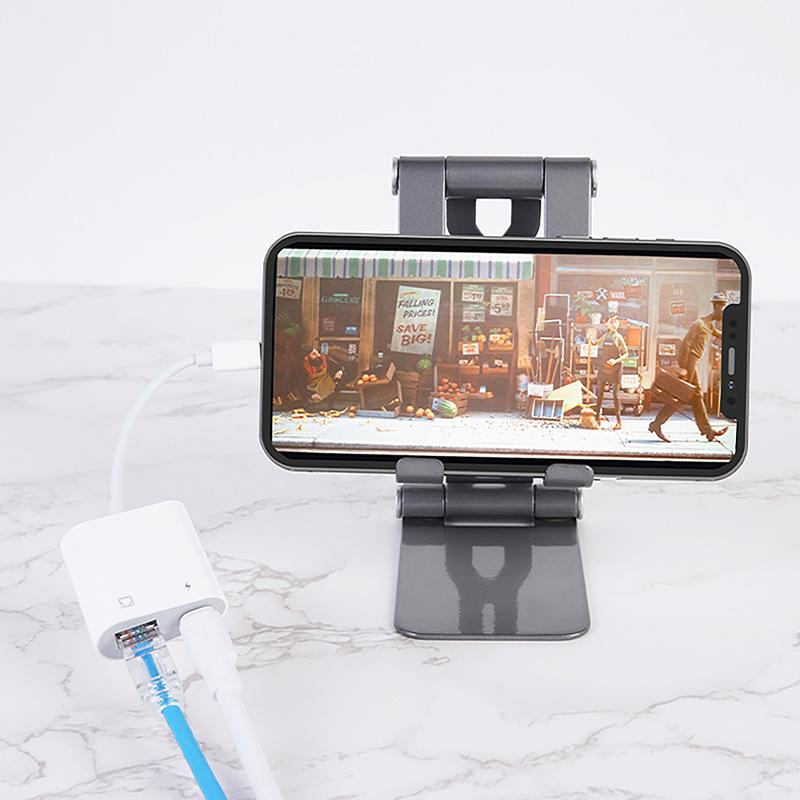 Адаптер для подключения мобильного телефона Lightning к порту Rj45 Ethernet-конвертер