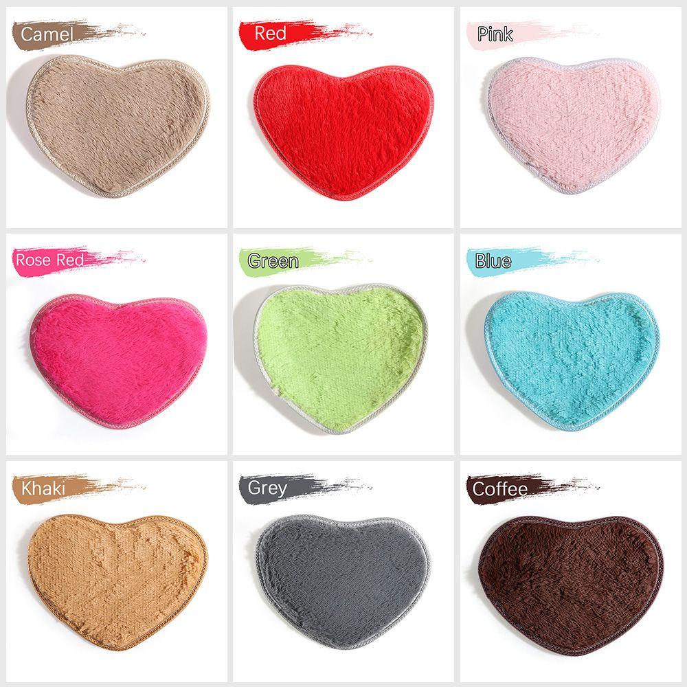 40x30cm Fashion Soft Nonslip Floor Memory Foam Flannel Carpet Bath Rug Heart Mat