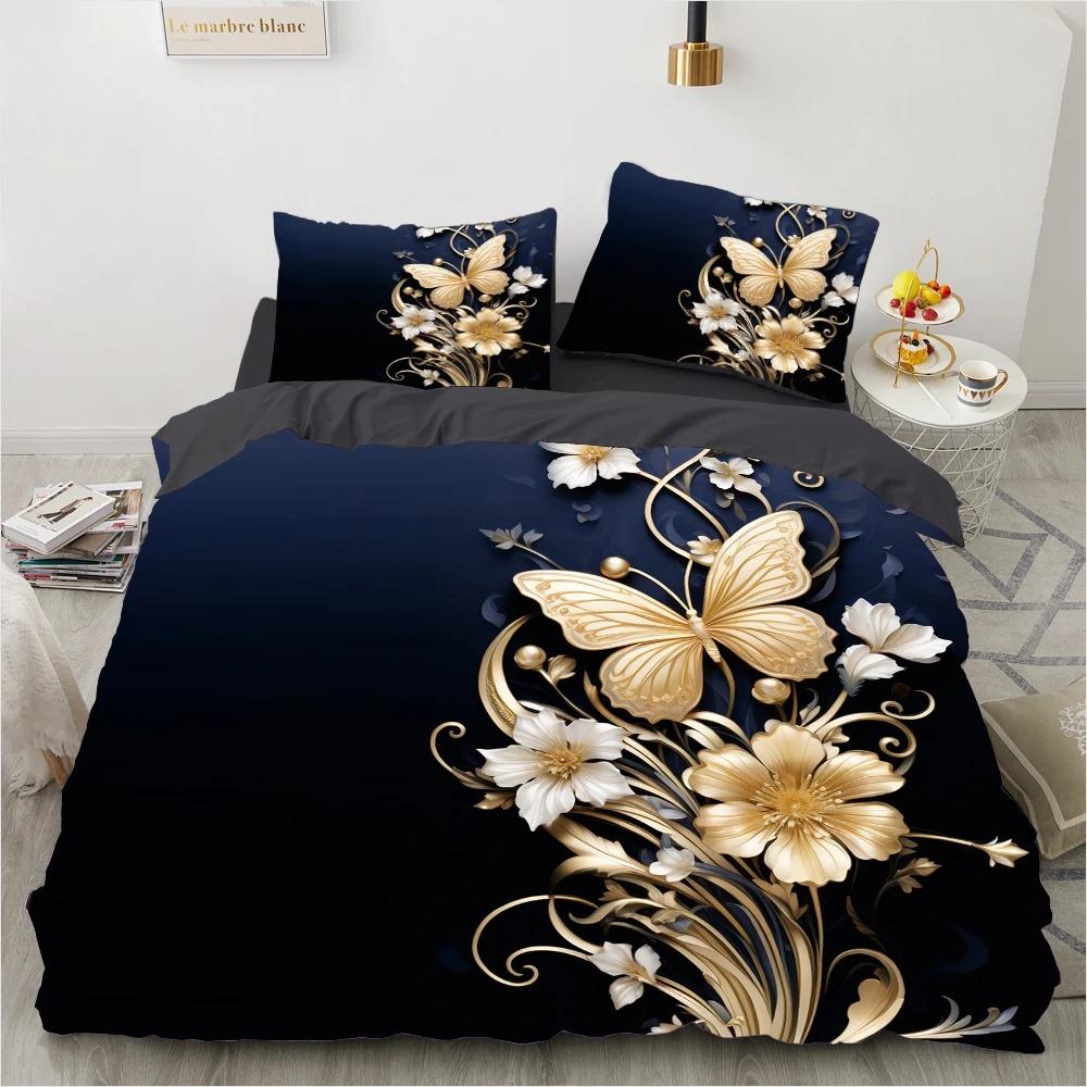 3D Bedding Collection Luxury Duvet Cover Collection Bed Collection Duvet Cover 220X240 With Pillowcase Comforter Cover Bedding Collections Blue But