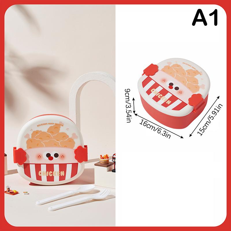 Милый ланч-бокс для детей, отделения для ланча, детский школьный контейнер для пикника и кемпинга, портативный