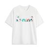 Li Ning Sports Trend Series Printed Letter Crew Neck Comfortable Breathable Short Sleeve T-Shirt Unisex Tops White AHSUC29-1