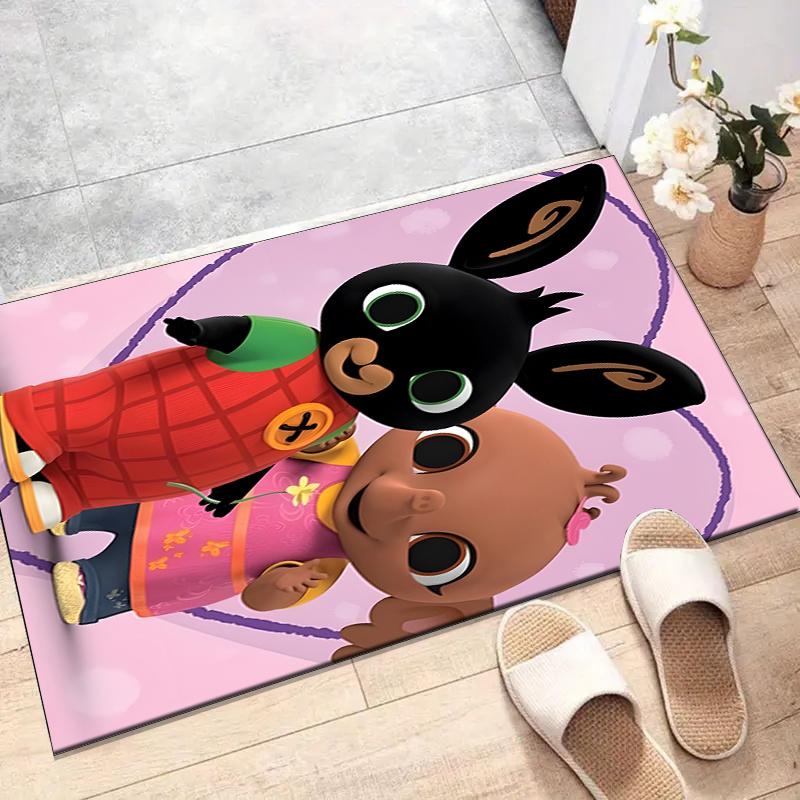 Bing Bunny Polyester Carpet, Soft Indoor Mat for Office Chair, Living Room, Computer Desk - Decorative Home Office Rug Design