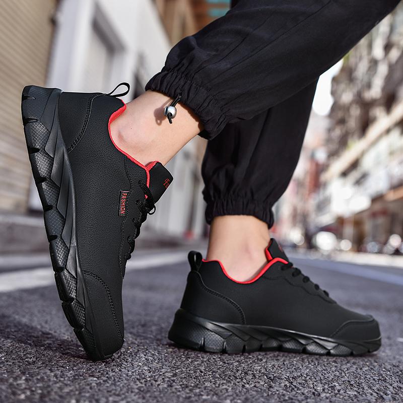 Весенне-осенние кожаные мужские туфли больших размеров с лапшой, мужские туфли 39-48, мужская повседневная спортивная обувь с низким берцем