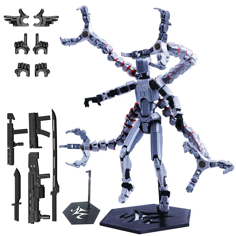 Сборка завершена 5,2 дюйма Фигурка T13 3D-печать Многосуставная Подвижная Титан 13 Счастливый Манекен Нова Робот Фигурка Подарки