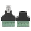 2pcs RJ45 Female Male To Screw Terminal 8 Pin CCTV Digital DVR Adapter Connector