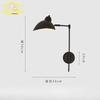 Industrial Simple Rotatable Wall Lamp LED E27 Bedside Bedroom Black Wall Mounted Staircase Homestay Corridor Living Room Study