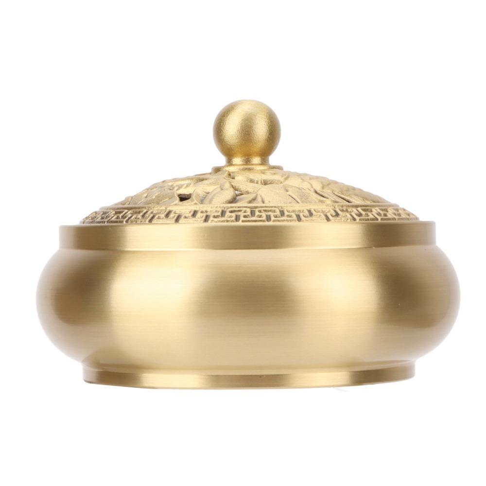 3pcs With Lid Incense Burner Holder Brass Brass Incense Burner For Home Yoga Spa Decor