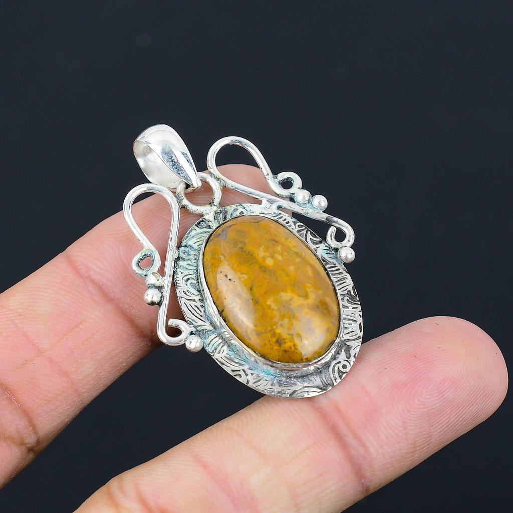 Mothers day Sale Seam Agate Gemstone Wedding New Pendant Jewelry Sterling Silver