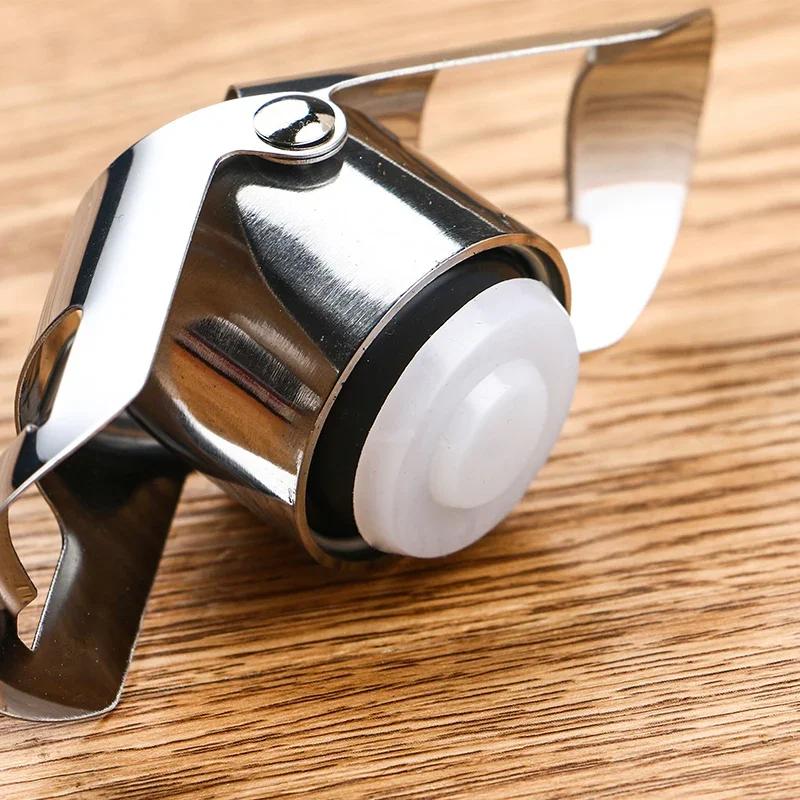 Пробка для бутылки шампанского из нержавеющей стали, вакуумная герметизация, защитная крышка для бутылки игристого шампанского, открывалка для бутылок, барный инструмент