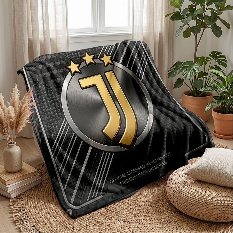 Juventus FC Theme blanket Soft Flannel Blanket Plush Throw Blanket Cozy Sofa Bed Blanket for Home Decor
