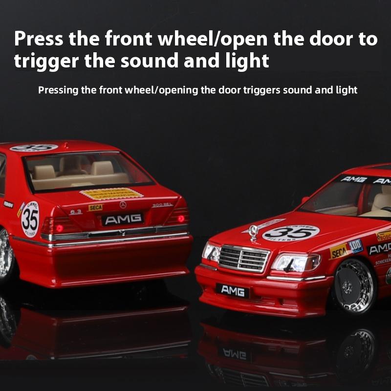 1:24 Mercedes Benz S W140 320SEL Модифицированная Версия Литая Модель Автомобиля из Сплава Настольное Украшение для Компьютера Подарок на День Рождения для Друга