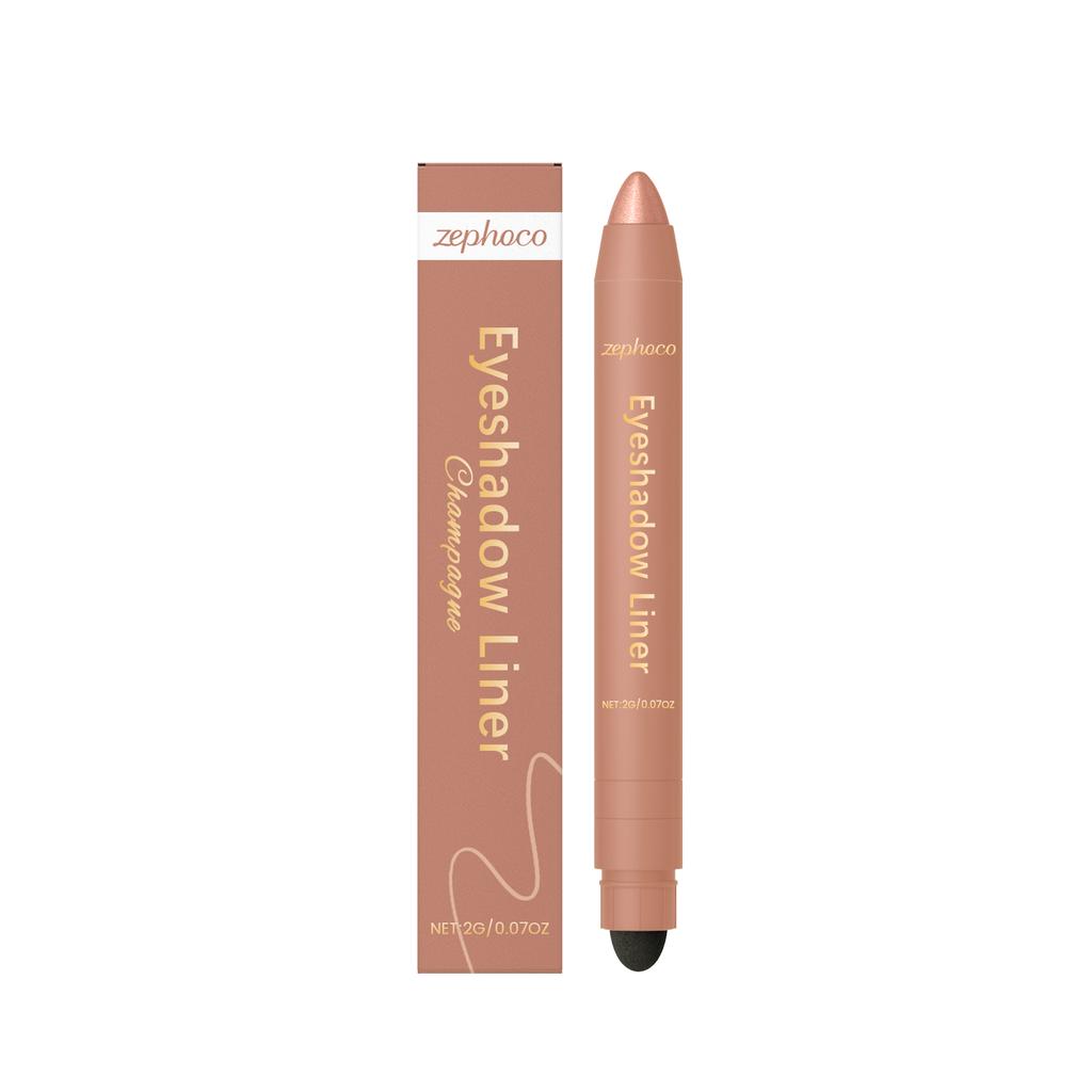 2 In1 Eyeshadow Liner Pen Matte Black Brown Waterproof Natural Long Lasting Silky Smooth Color-Rendering Professional Eye Makeup