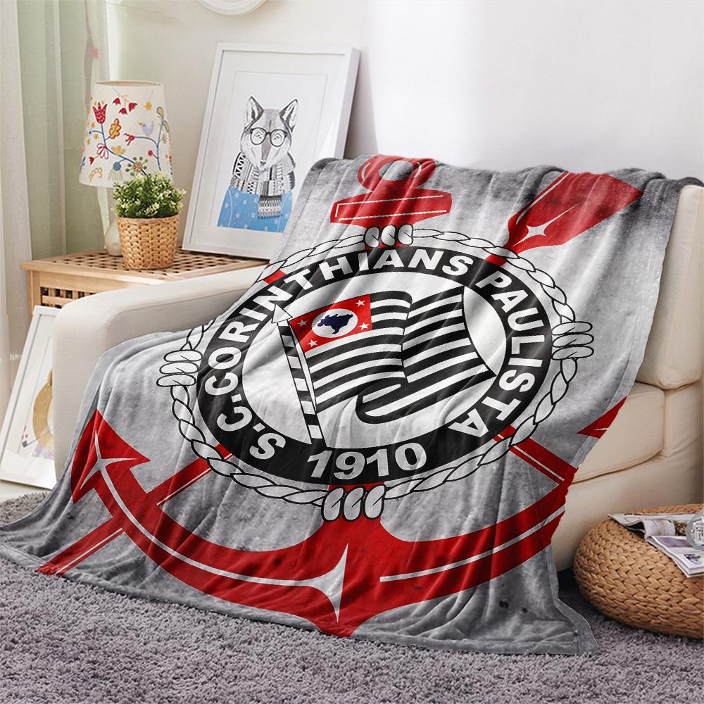 Фланелевое одеяло с принтом Corinthians Paulista, Высококачественное, Удобное для всех сезонов, Декор для дома, Тепло и уют
