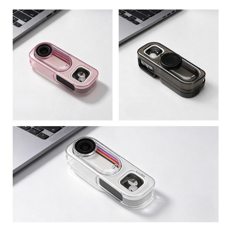 Для Insta360 GO3S Ретро Мягкий ТПУ Силиконовый Защитный Чехол Анти-Царапина Ударопрочный Скин с Ремешком Защитная Крышка для Объектива Силиконовая Крышка