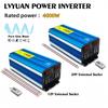 8000W (Peak) 12V/24V To 230V 4000W Rated Inverter For Caravans, Off-Grid Solar Systems, With 2 AC Outlets, Wireless Remote Control