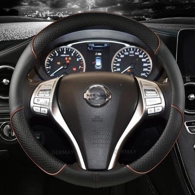 Для Nissan Terrano I II Frontier Mistral Pathfinder Patrol NV200 Автомобильный чехол на руль Нескользящая искусственная кожа Авто