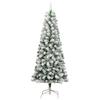 Artificial Foldable Christmas Tree in Green and White 180 cm