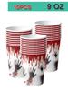 10Guests Halloween Party Decoration Ghost Festival Supplies Bloodstained Handprint Plates Cups Napkins Happy Halloween Day 2026