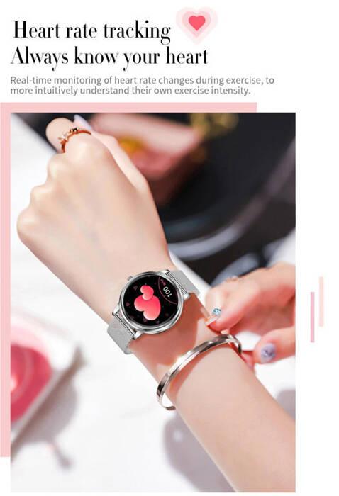 Smartwatch Damski Pacific 28-1 - Ciśnieniomierz (Zy023A)