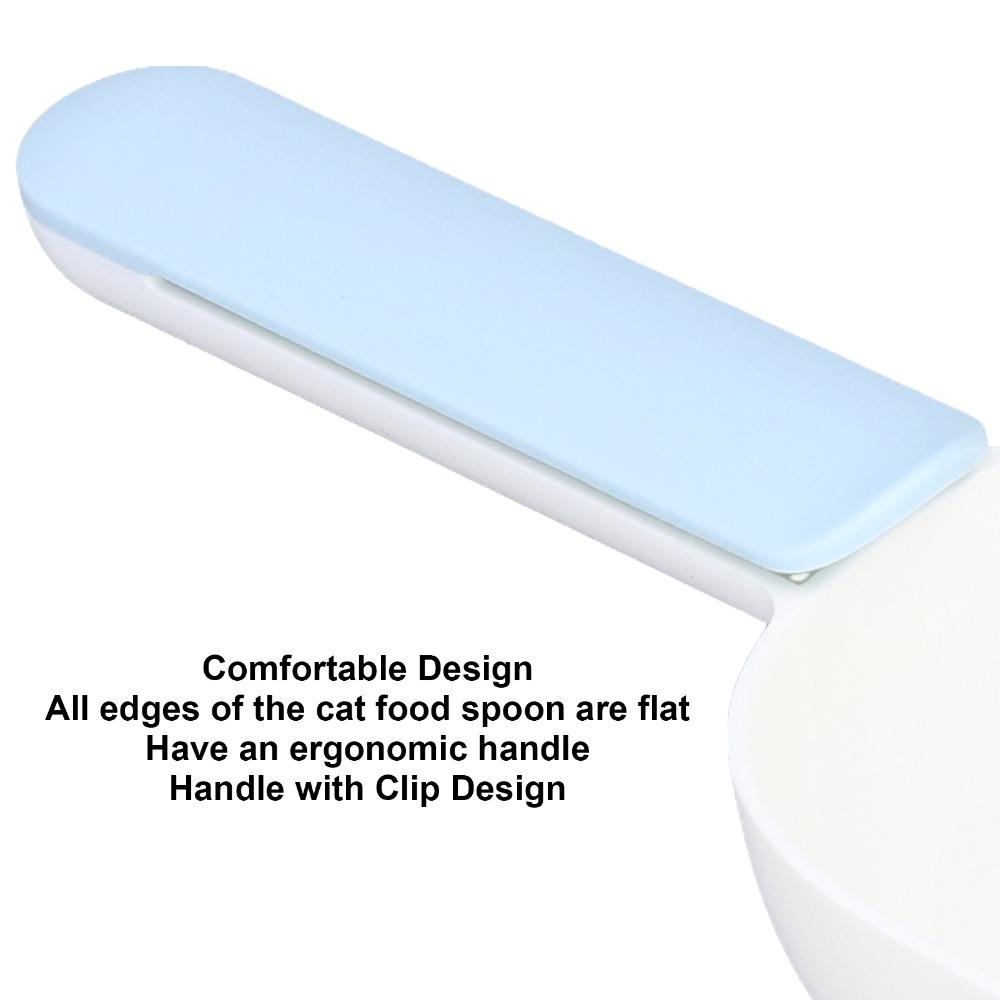 Ergonomic Handle Pet Feeding Scoop Arc Design Cat Food Shovel Compact Pet Food Spoon for Pets