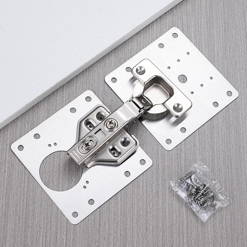 1/2/4Pcs Kitchen Cabinet Hinge Repair Plate Stainless Steel Furniture Drawer Hinge Fixing Plate Table Cabinet Window Door Repair